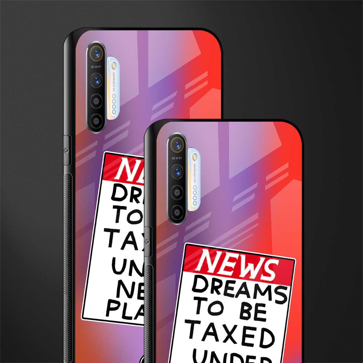 dreams to be taxed glass case for realme xt image-2