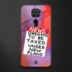 dreams to be taxed glass case for redmi note 9 image