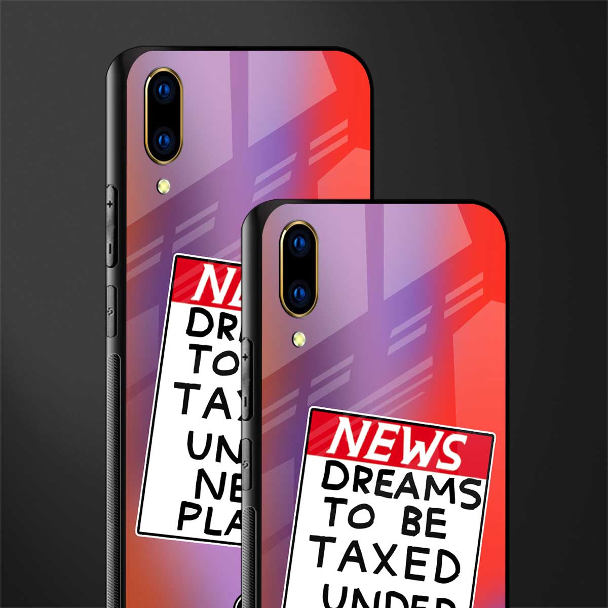 dreams to be taxed glass case for vivo v11 pro image-2