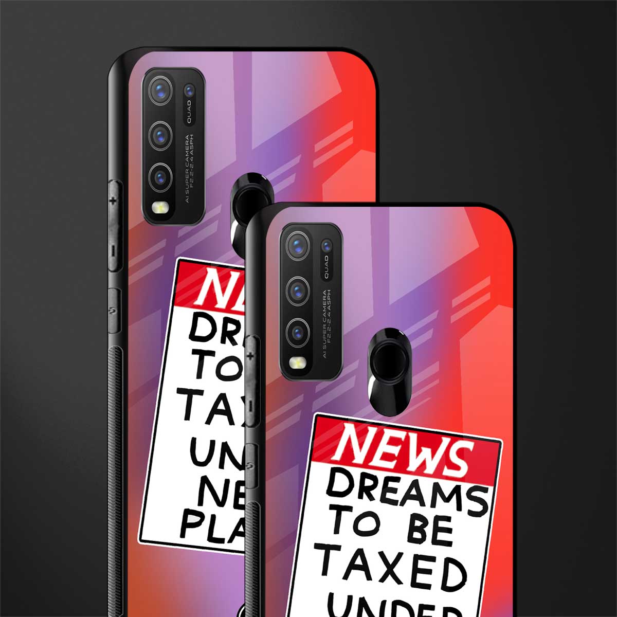 dreams to be taxed glass case for vivo y30 image-2