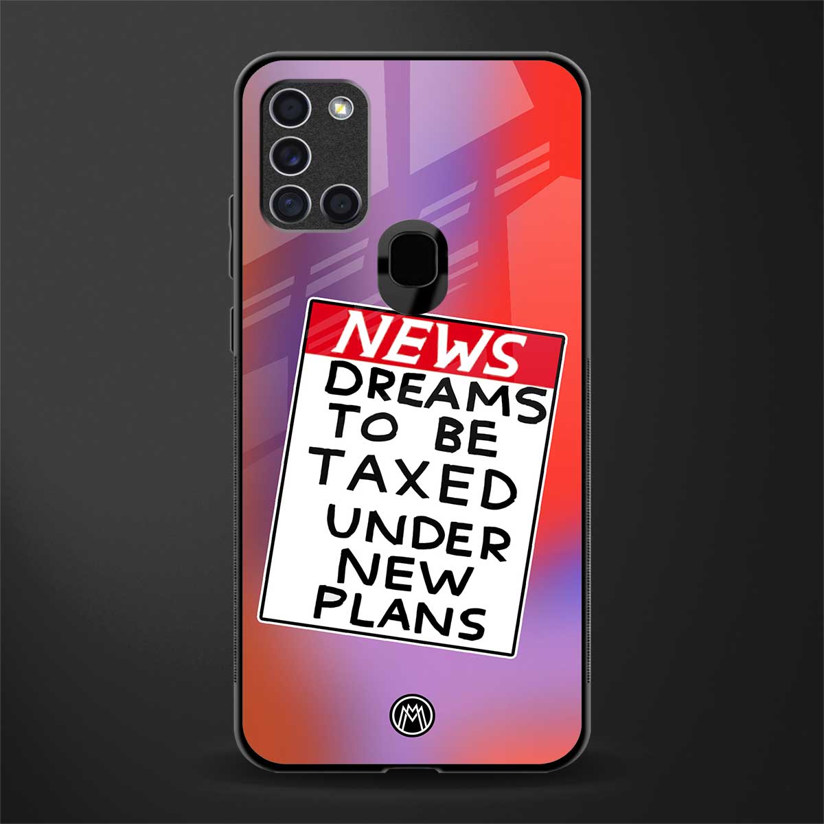 dreams to be taxed glass case for samsung galaxy a21s image
