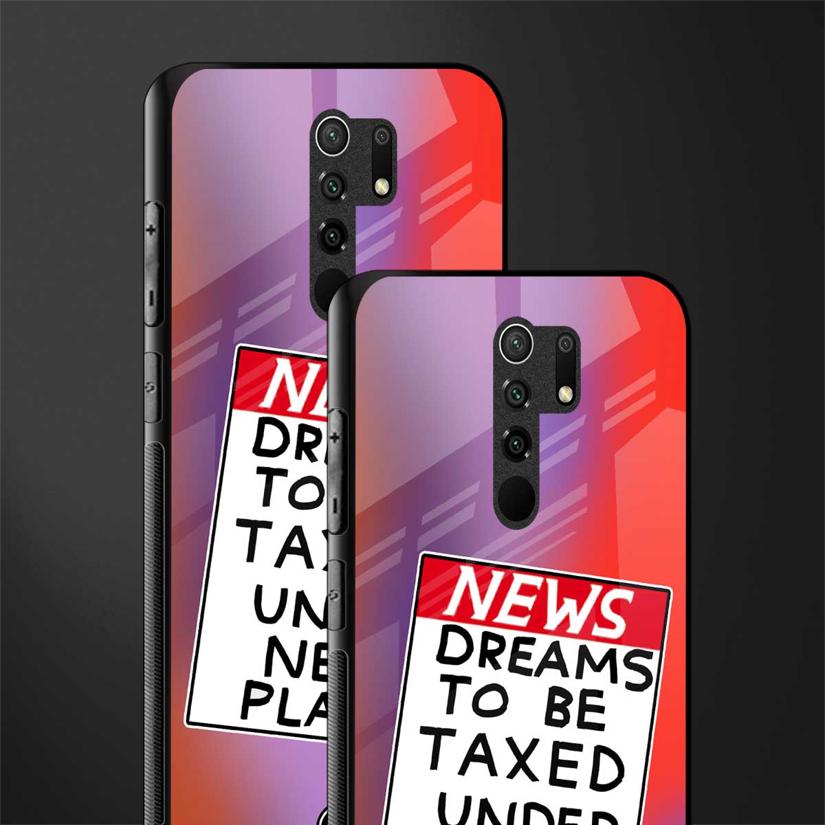 dreams to be taxed glass case for redmi 9 prime image-2