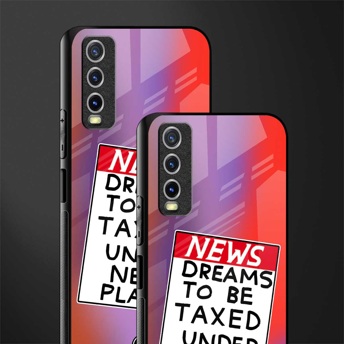 dreams to be taxed glass case for vivo y20 image-2