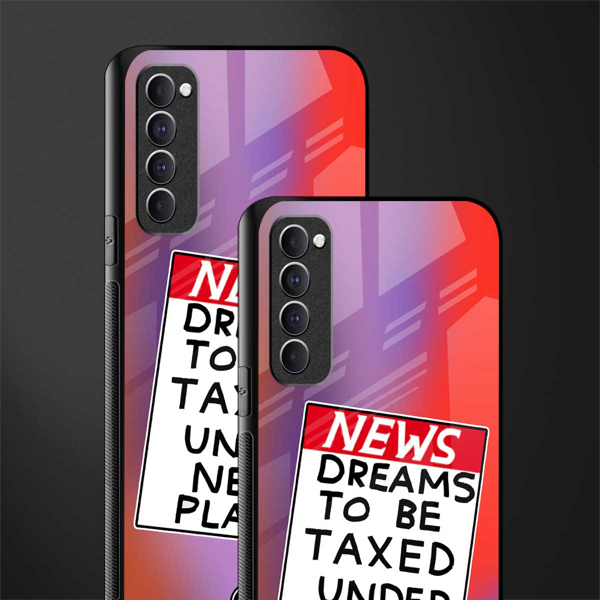 dreams to be taxed glass case for oppo reno 4 pro image-2
