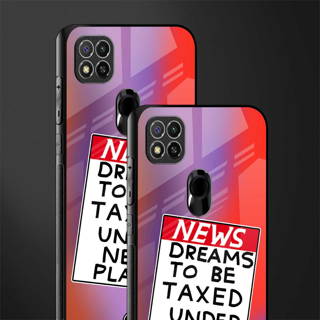 dreams to be taxed glass case for redmi 9c image-2