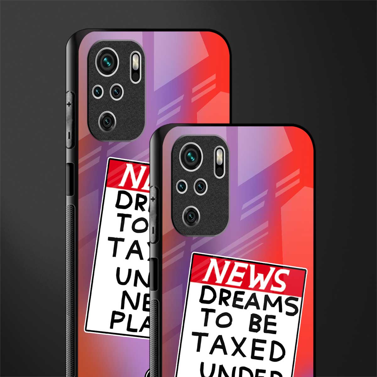 dreams to be taxed glass case for redmi note 10s image-2