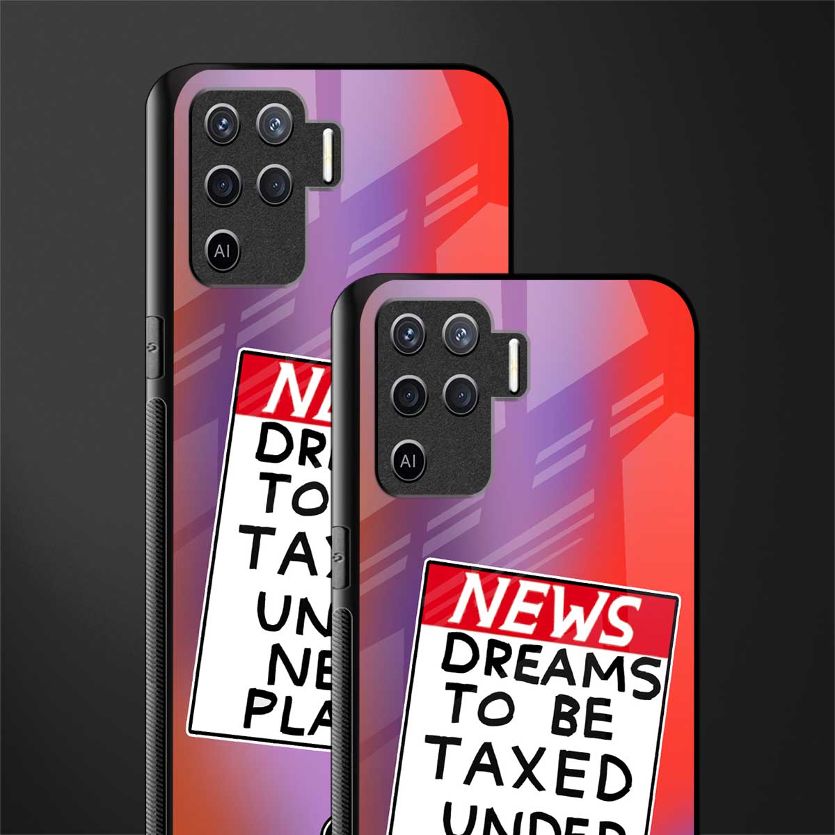 dreams to be taxed glass case for oppo f19 pro image-2