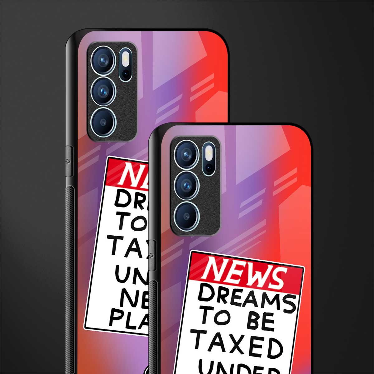 dreams to be taxed glass case for oppo reno6 5g image-2