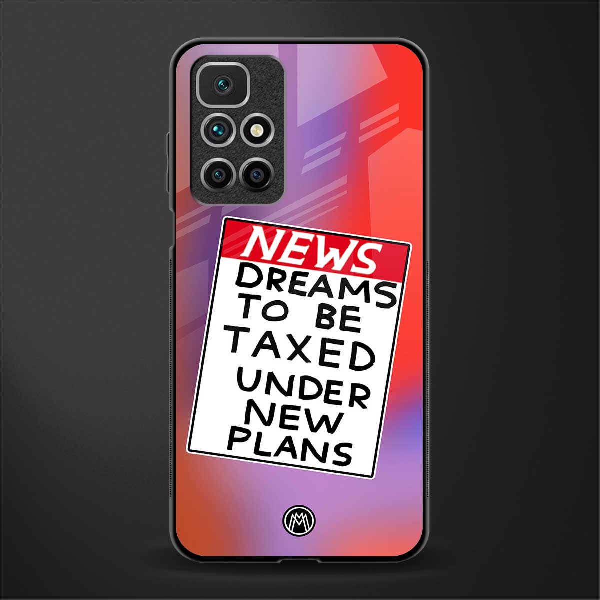 dreams to be taxed glass case for redmi 10 prime image