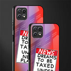 dreams to be taxed back phone cover | glass case for samsung galaxy f42