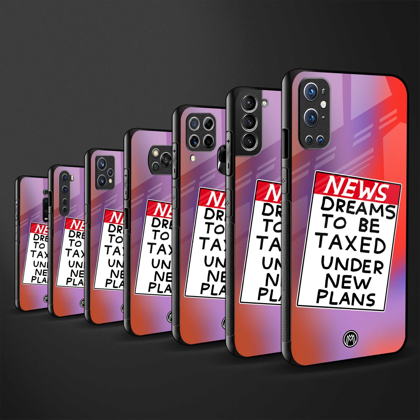 dreams to be taxed back phone cover | glass case for vivo v27 pro 5g