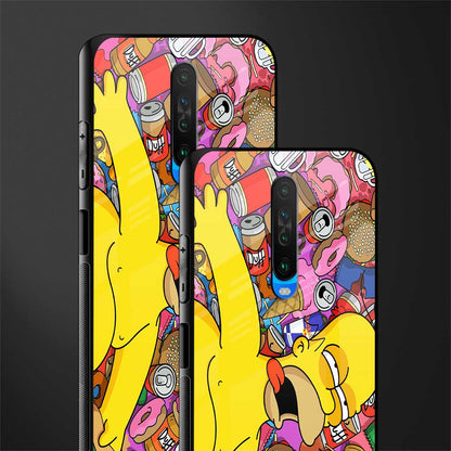 drunk homer simpsons glass case for poco x2 image-2