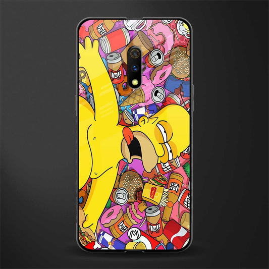 drunk homer simpsons glass case for oppo k3 image