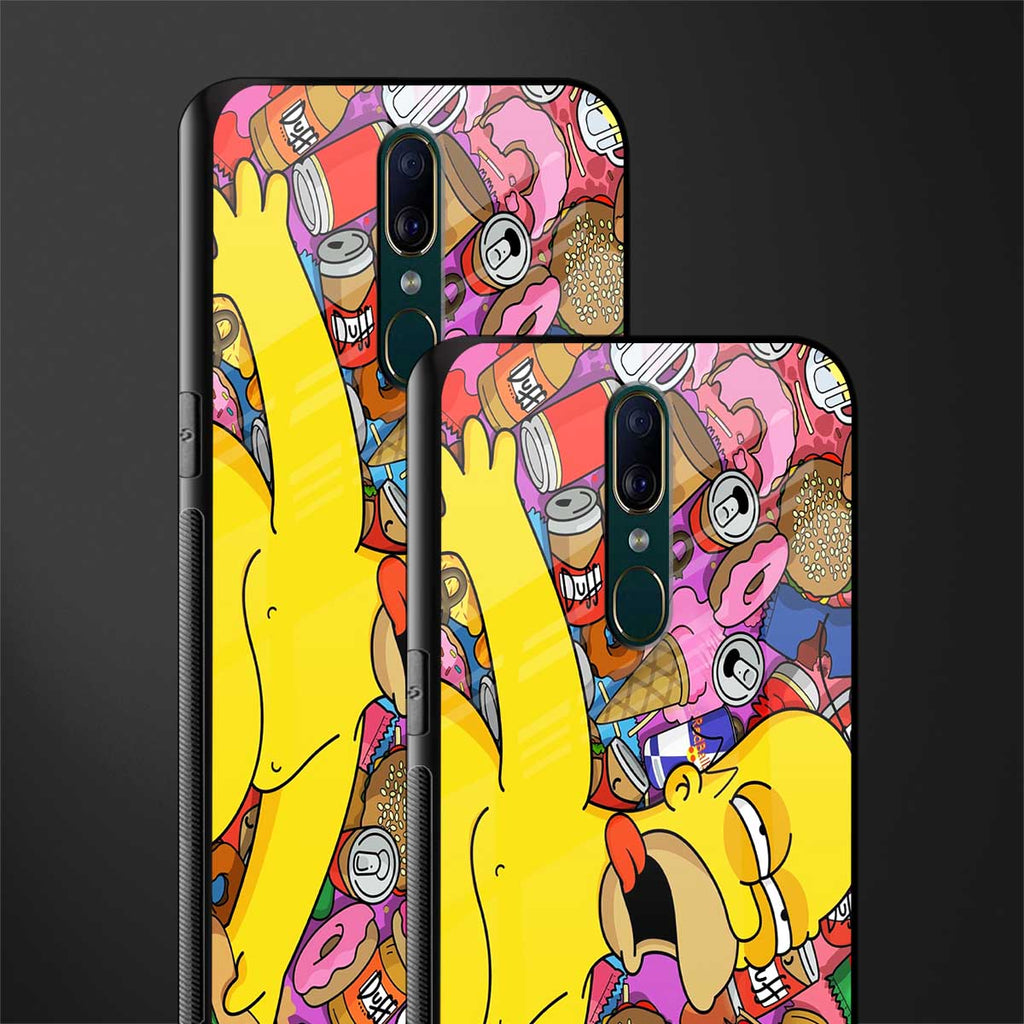 drunk homer simpsons glass case for oppo f11 image-2