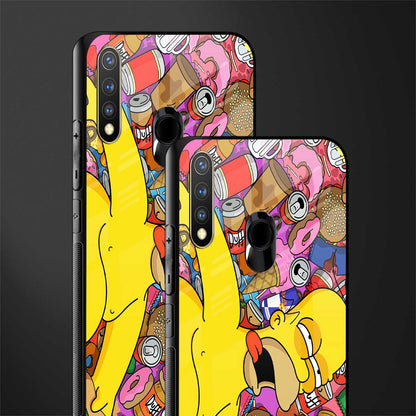 drunk homer simpsons glass case for vivo y19 image-2
