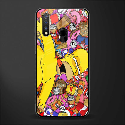drunk homer simpsons glass case for vivo y19 image