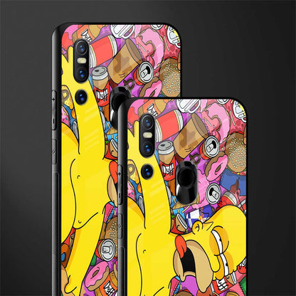 drunk homer simpsons glass case for vivo v15 image-2