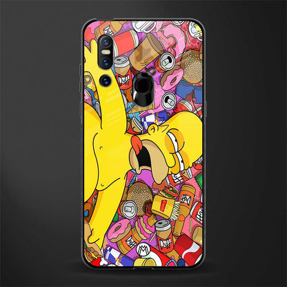 drunk homer simpsons glass case for vivo v15 image