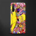 drunk homer simpsons glass case for realme 5 pro image