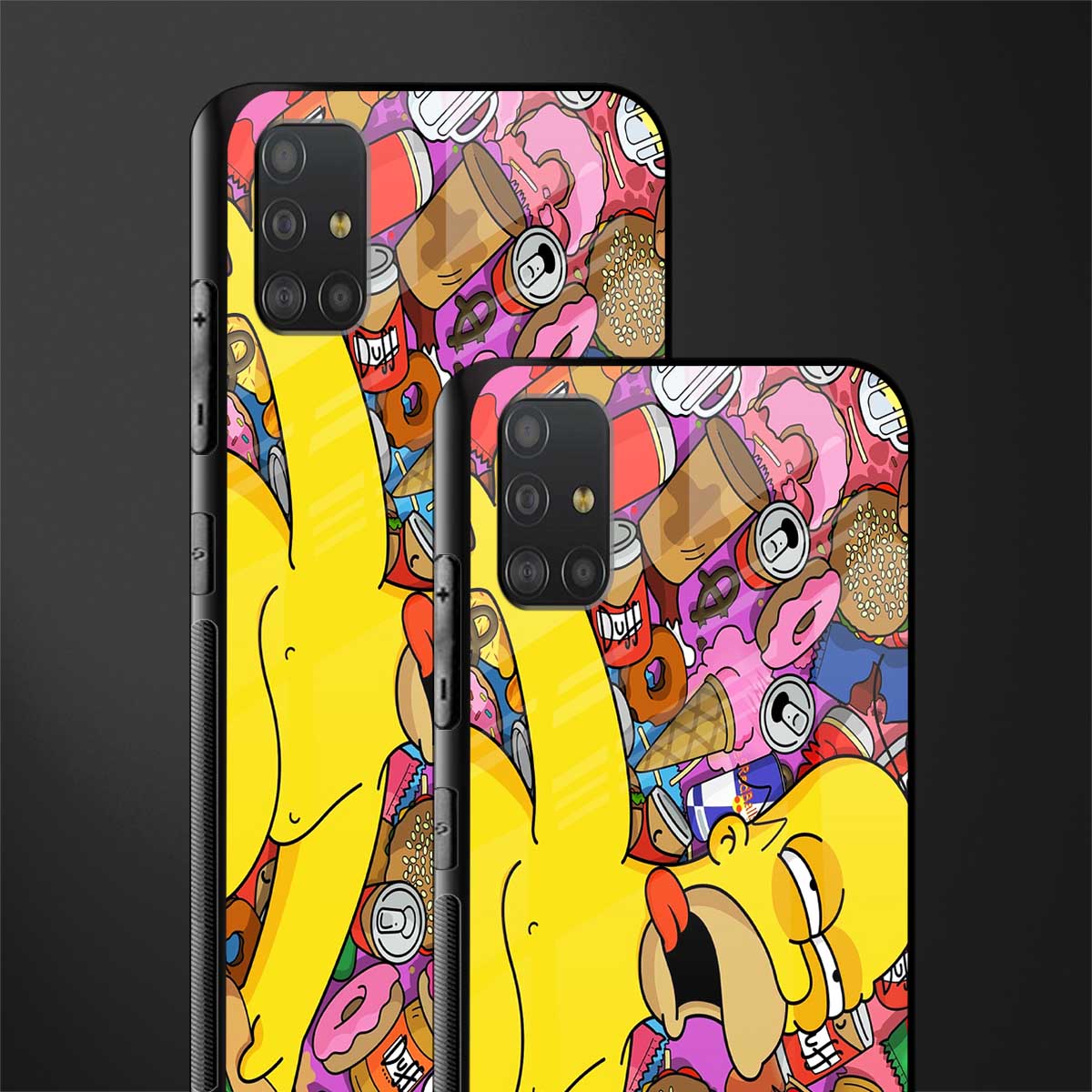 drunk homer simpsons glass case for samsung galaxy a51 image-2