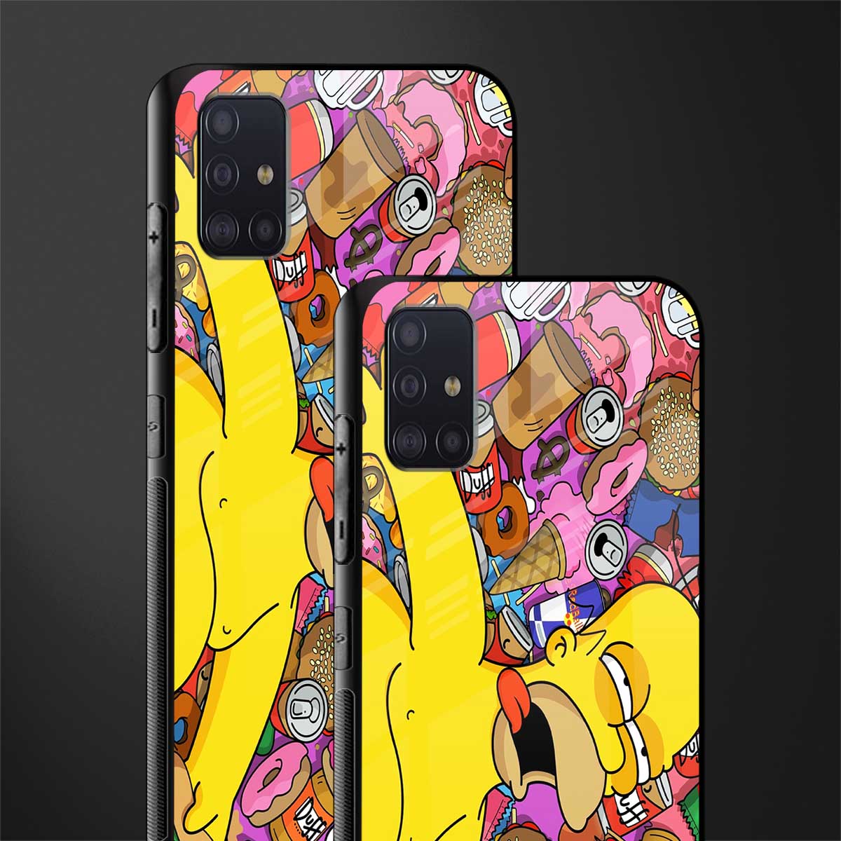 drunk homer simpsons glass case for samsung galaxy a71 image-2