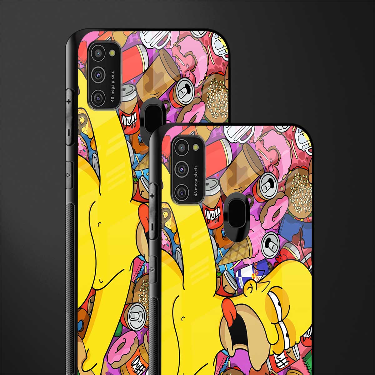 drunk homer simpsons glass case for samsung galaxy m30s image-2