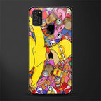 drunk homer simpsons glass case for samsung galaxy m21 image