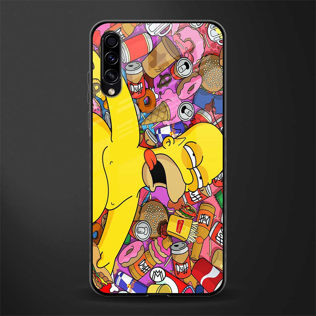 drunk homer simpsons glass case for samsung galaxy a50s image