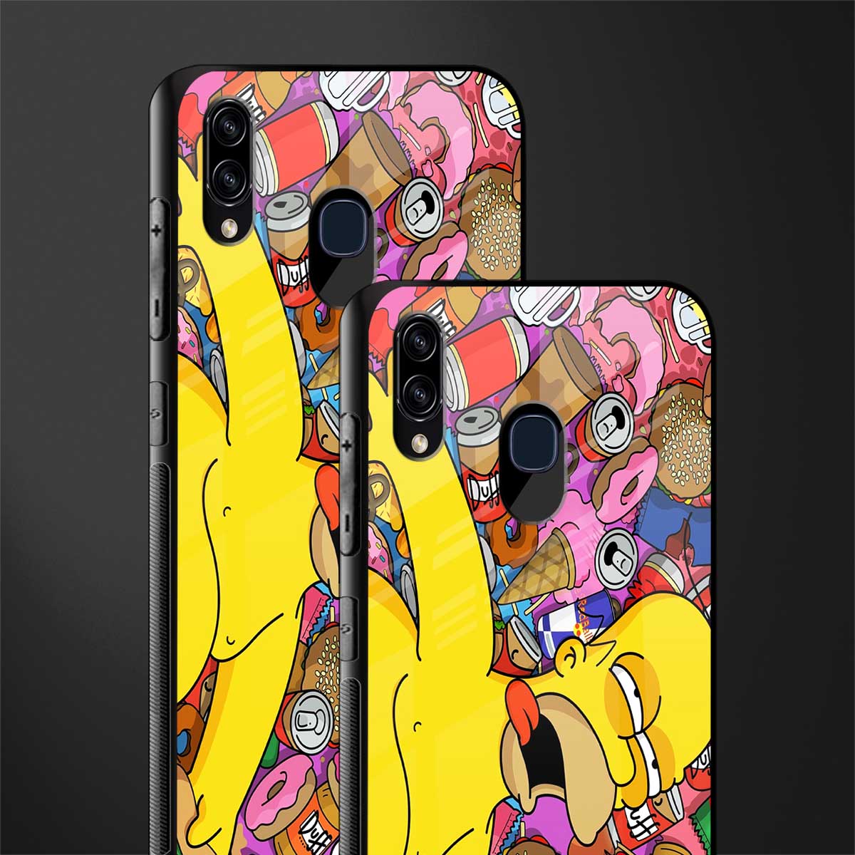 drunk homer simpsons glass case for samsung galaxy a30 image-2