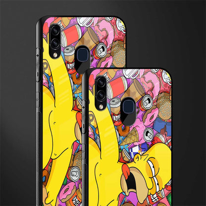 drunk homer simpsons glass case for samsung galaxy a30 image-2