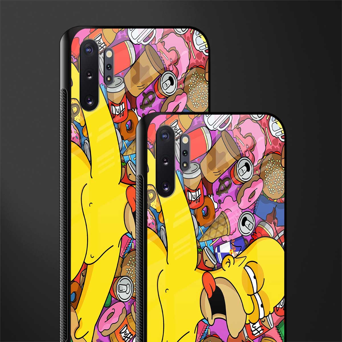 drunk homer simpsons glass case for samsung galaxy note 10 plus image-2
