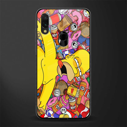 drunk homer simpsons glass case for redmi y3 image