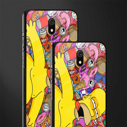 drunk homer simpsons glass case for redmi 8a image-2