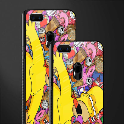 drunk homer simpsons glass case for oppo a12 image-2