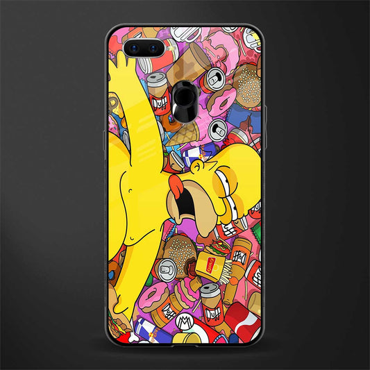 drunk homer simpsons glass case for oppo a12 image