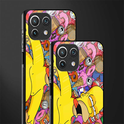drunk homer simpsons glass case for mi 11 lite image-2
