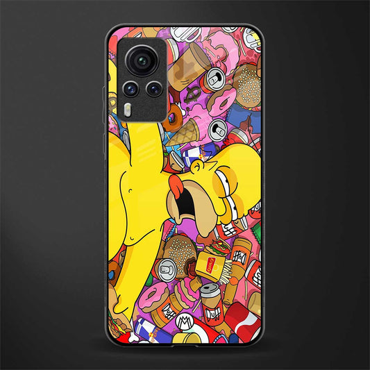 drunk homer simpsons glass case for vivo x60 pro image
