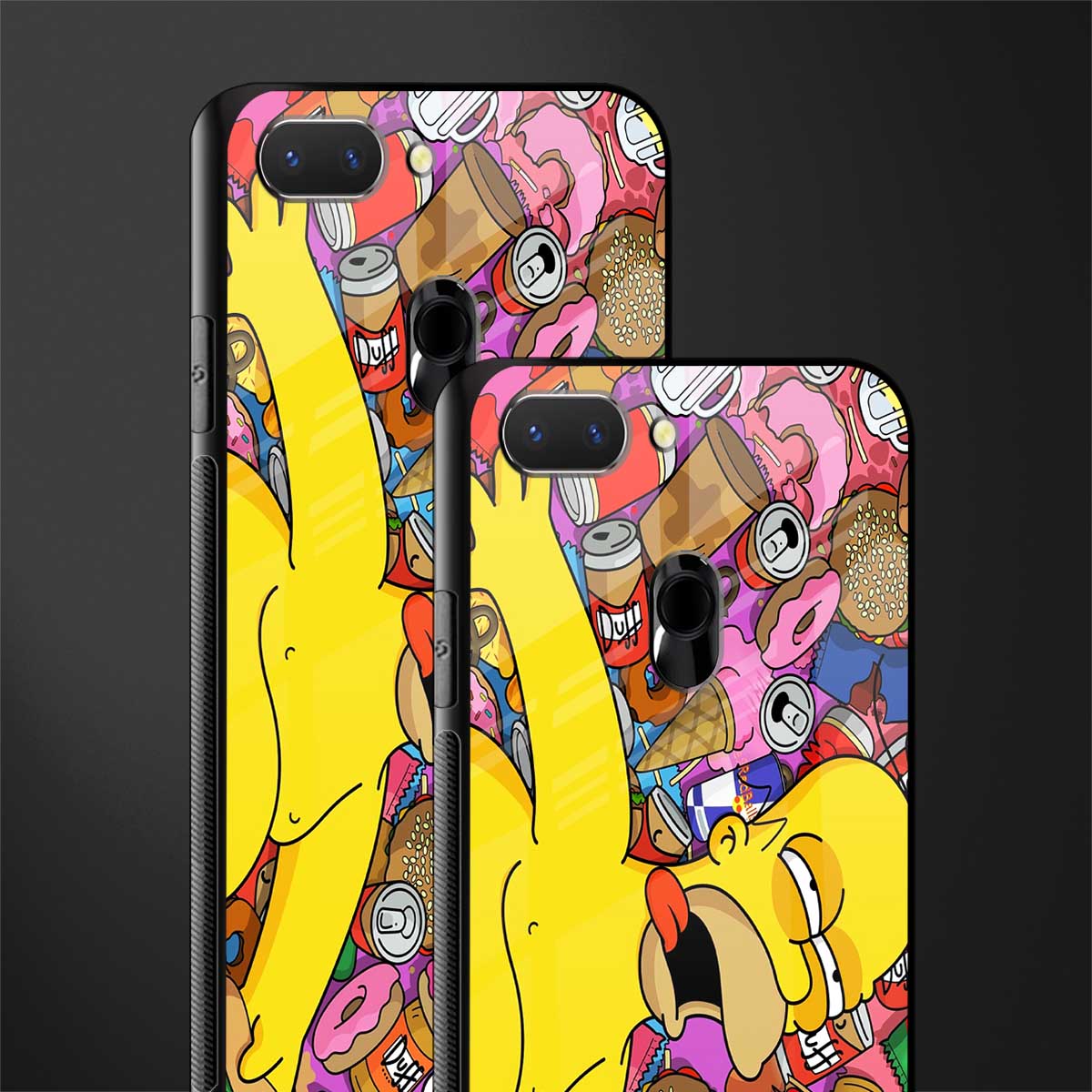 drunk homer simpsons glass case for oppo a5 image-2