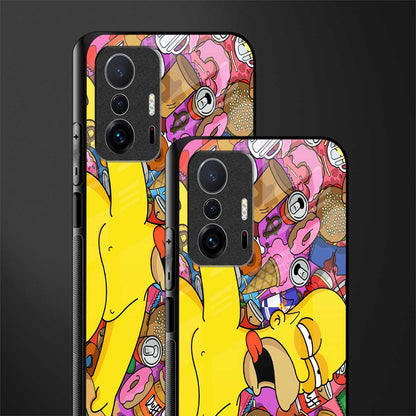 drunk homer simpsons glass case for mi 11t pro 5g image-2