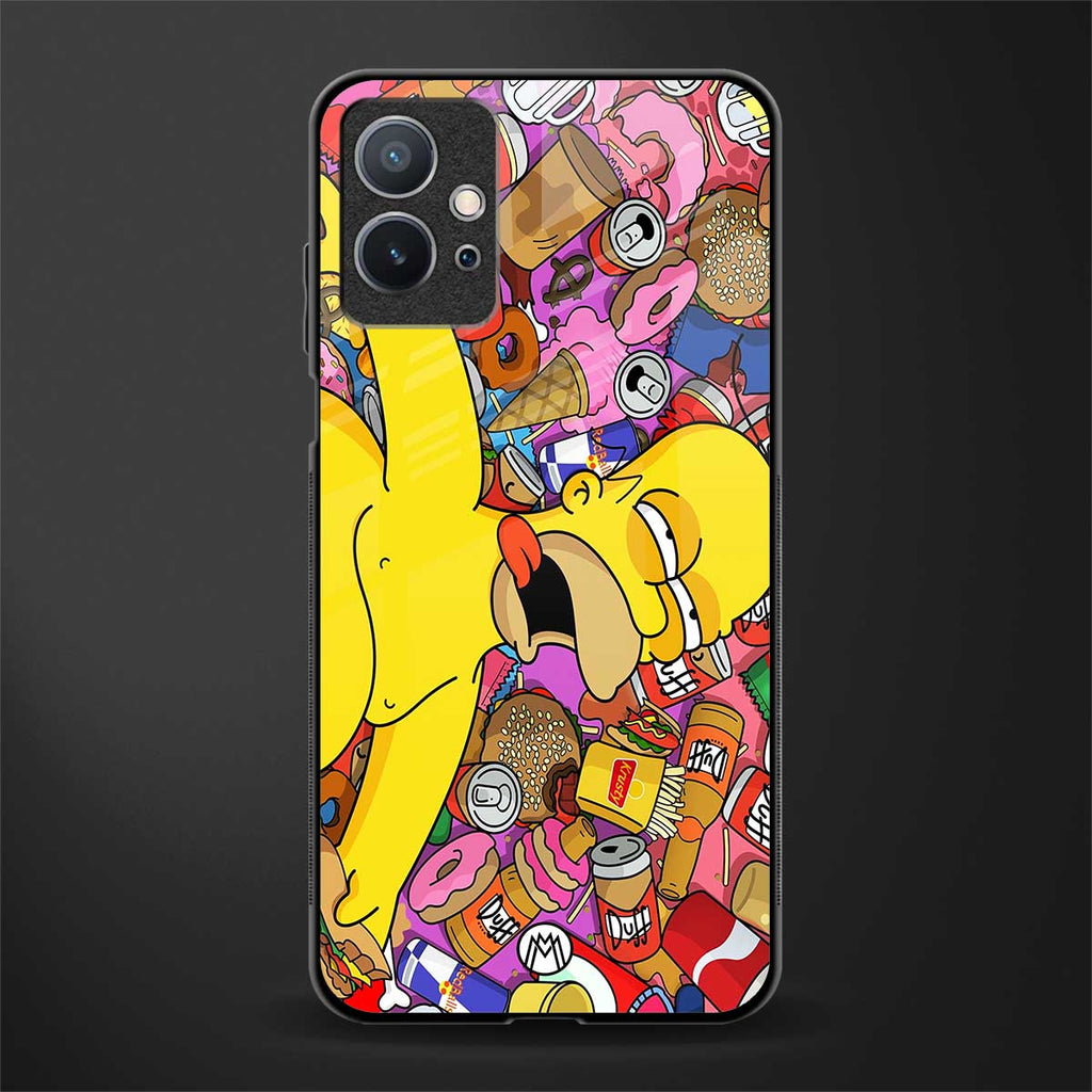 drunk homer simpsons glass case for vivo t1 5g image