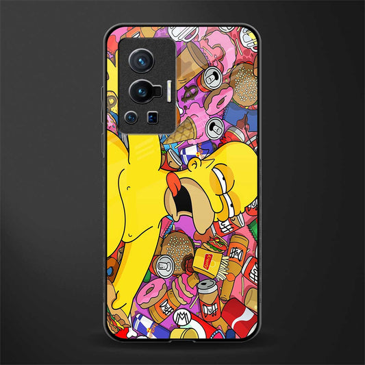 drunk homer simpsons glass case for vivo x70 pro image