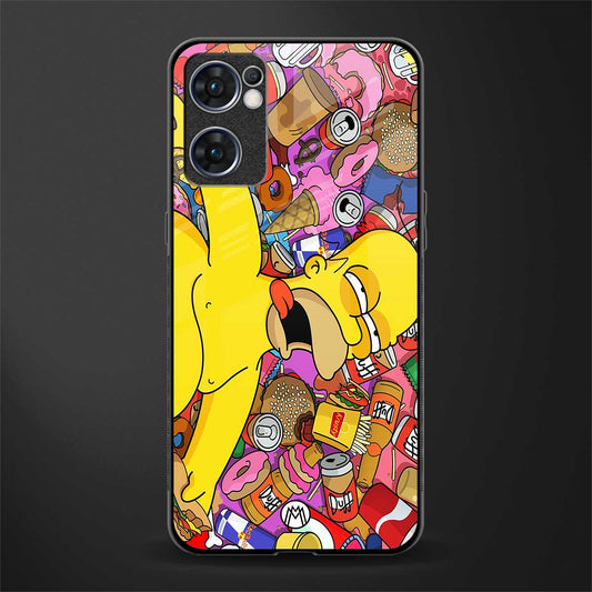 drunk homer simpsons glass case for oppo reno7 5g image