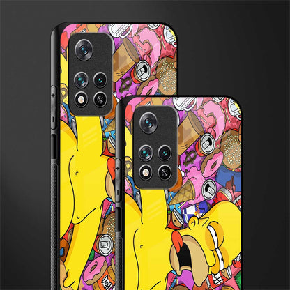 drunk homer simpsons glass case for poco m4 pro 5g image-2