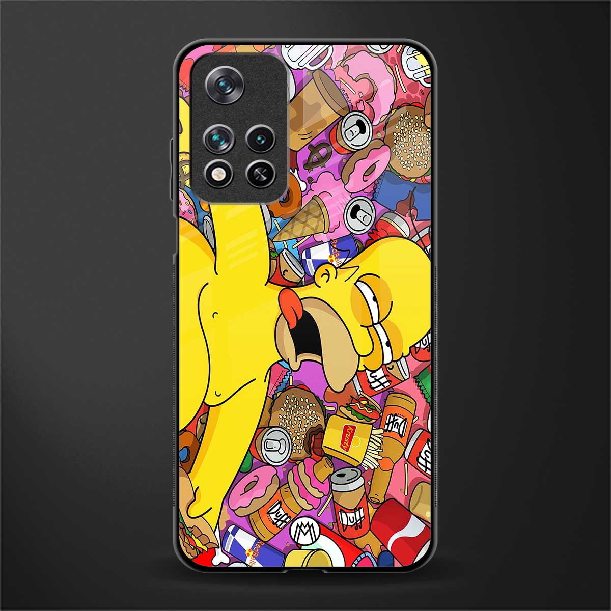 drunk homer simpsons glass case for xiaomi 11i 5g image