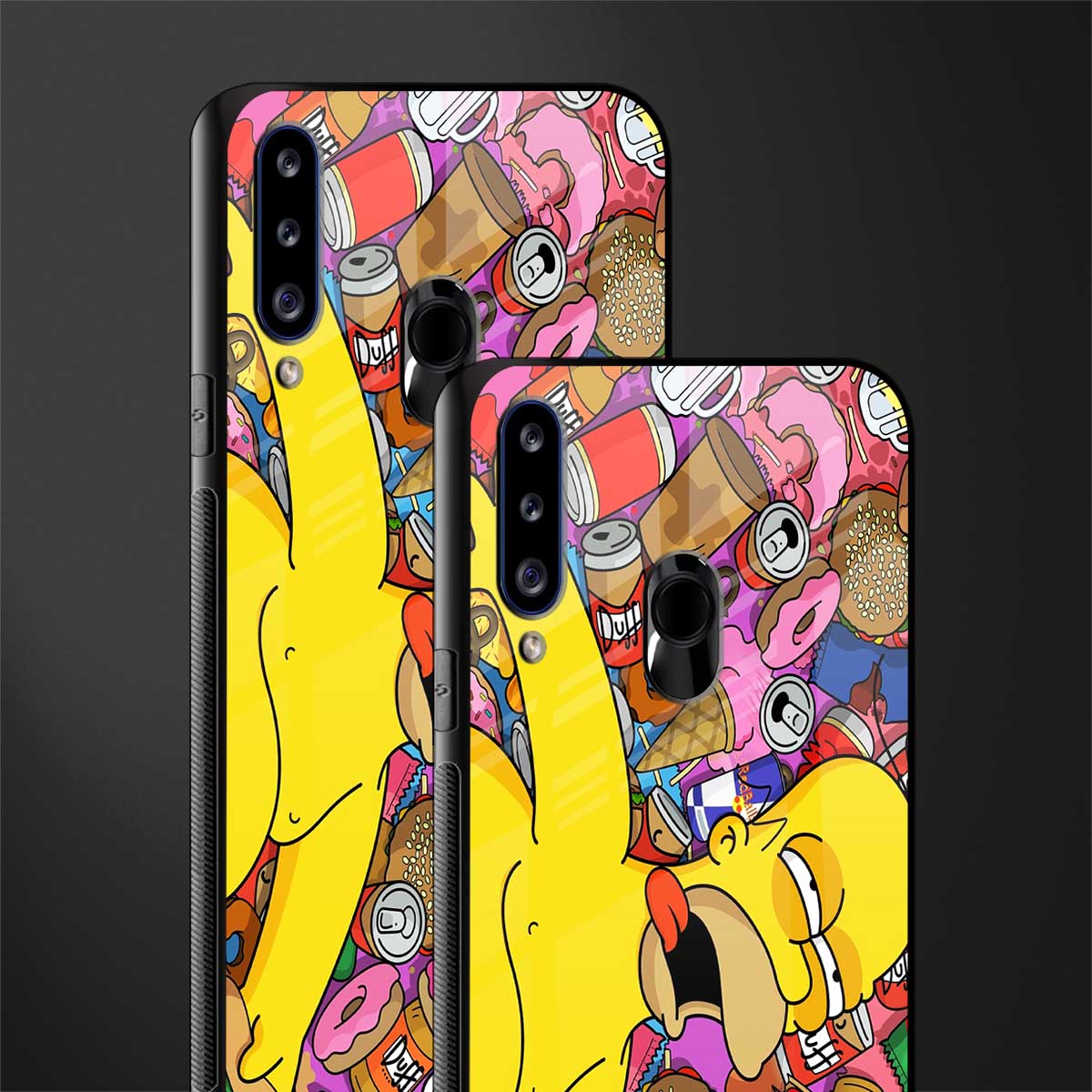 drunk homer simpsons glass case for samsung galaxy a20s image-2