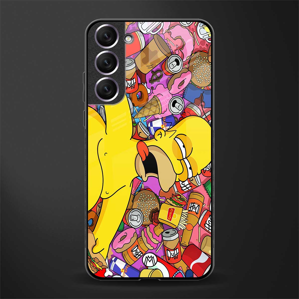 drunk homer simpsons glass case for samsung galaxy s21 plus image