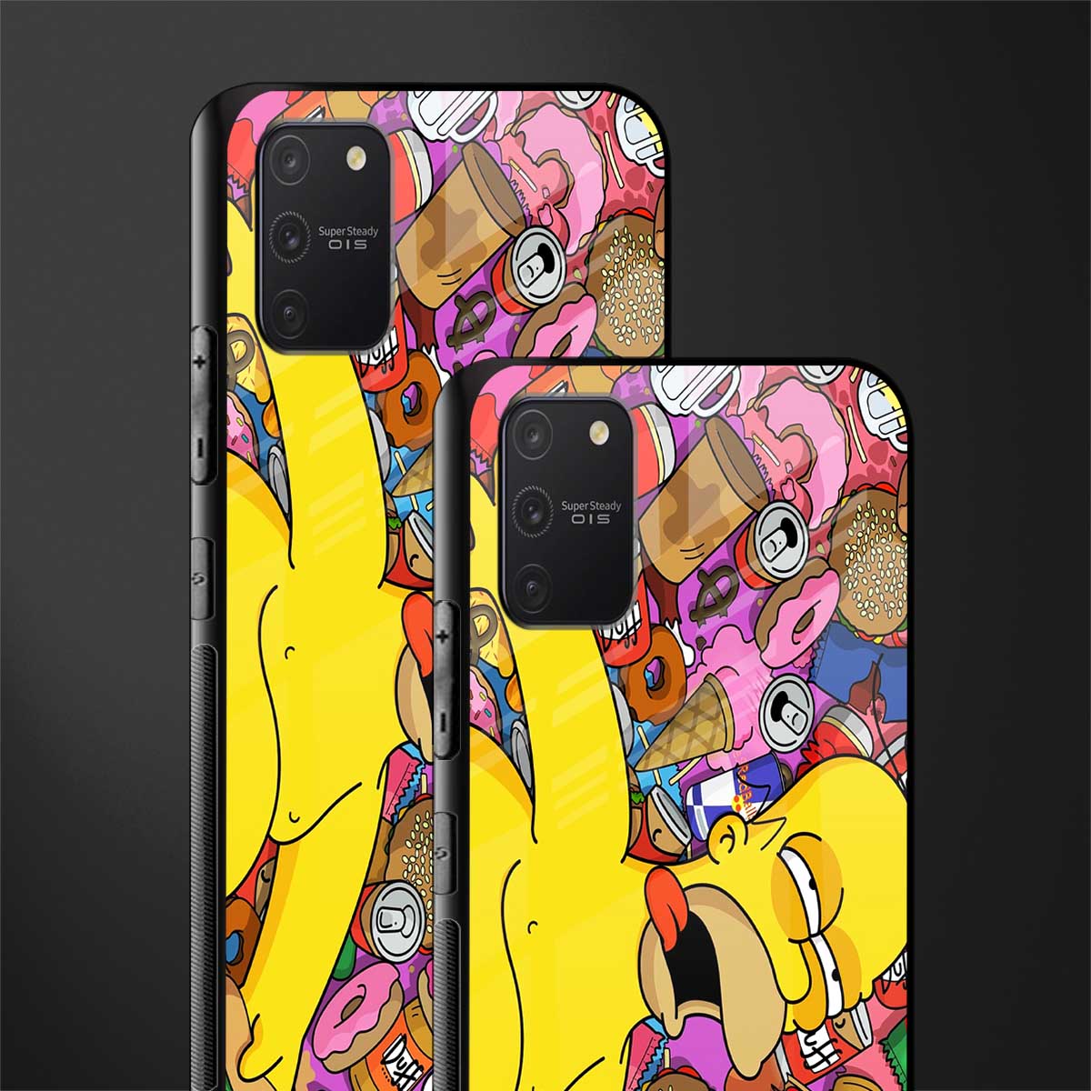drunk homer simpsons glass case for samsung galaxy a91 image-2