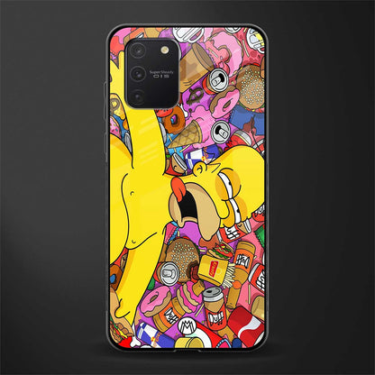 drunk homer simpsons glass case for samsung galaxy a91 image