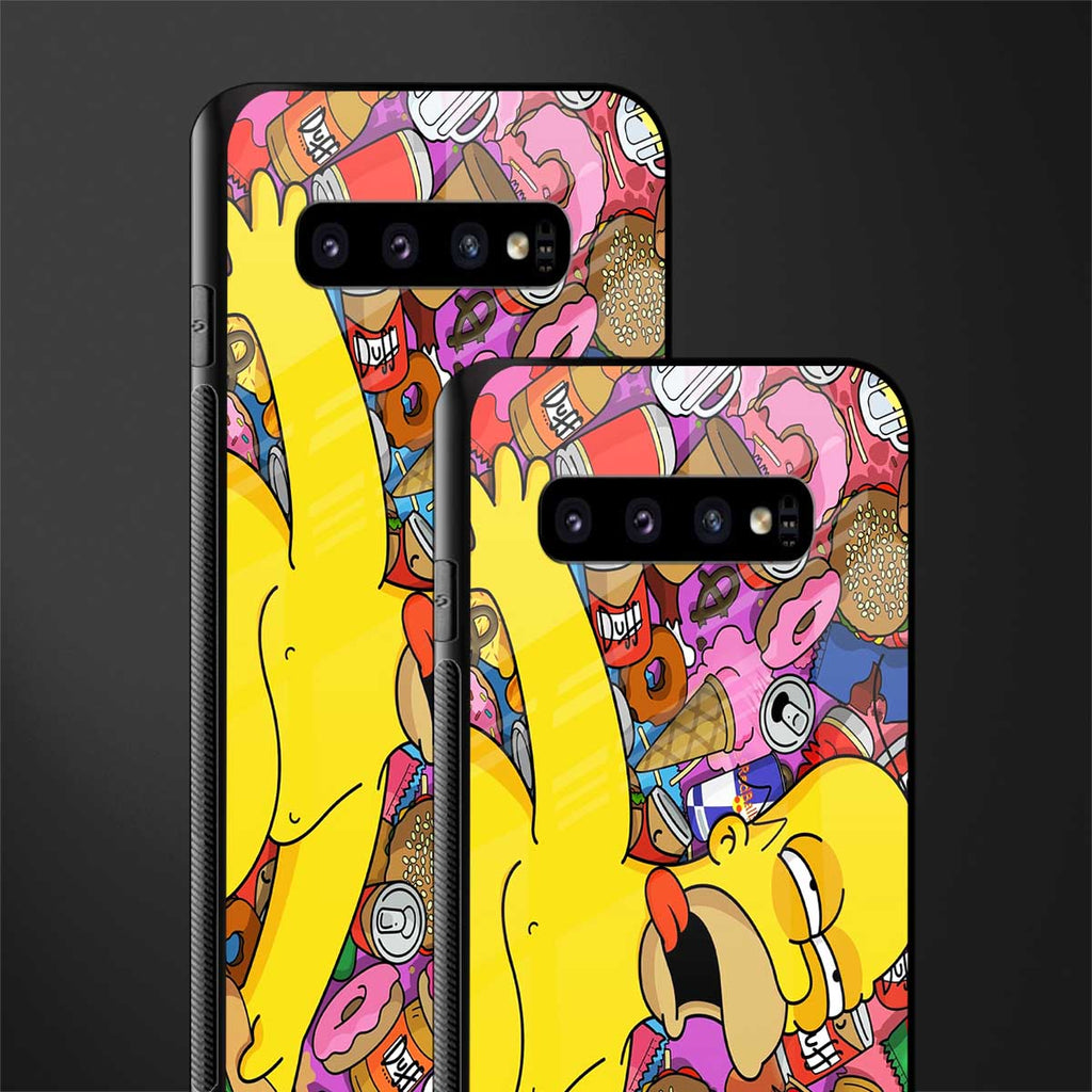 drunk homer simpsons glass case for samsung galaxy s10 plus image-2