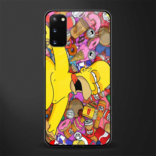 drunk homer simpsons glass case for samsung galaxy s20 image